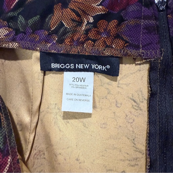 Briggs New York Plus Size 20W Midi Skirt Floral Slit Whimsigoth Dark Academia - Picture 9 of 10